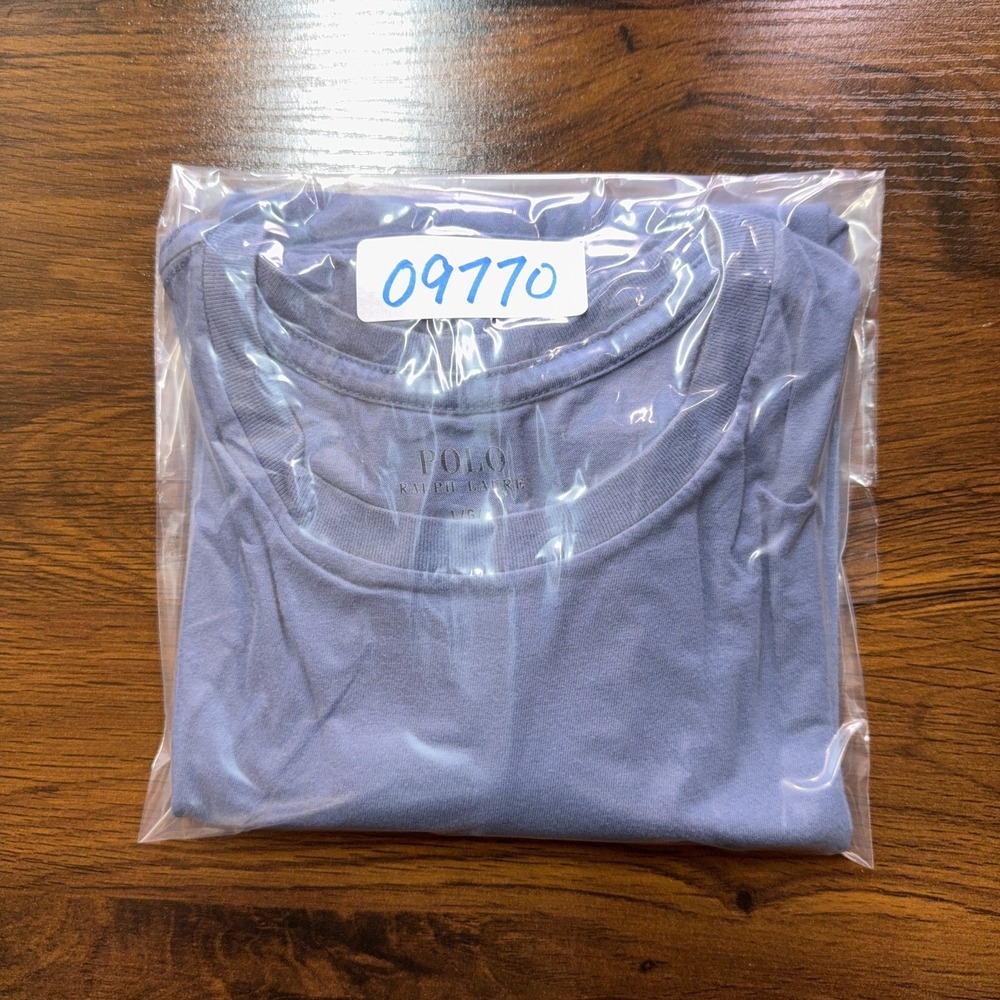 Polo Ralph Lauren Tshirt Mens L Blue Crewneck Preppy Lounge Active Everyday - Picture 6 of 6